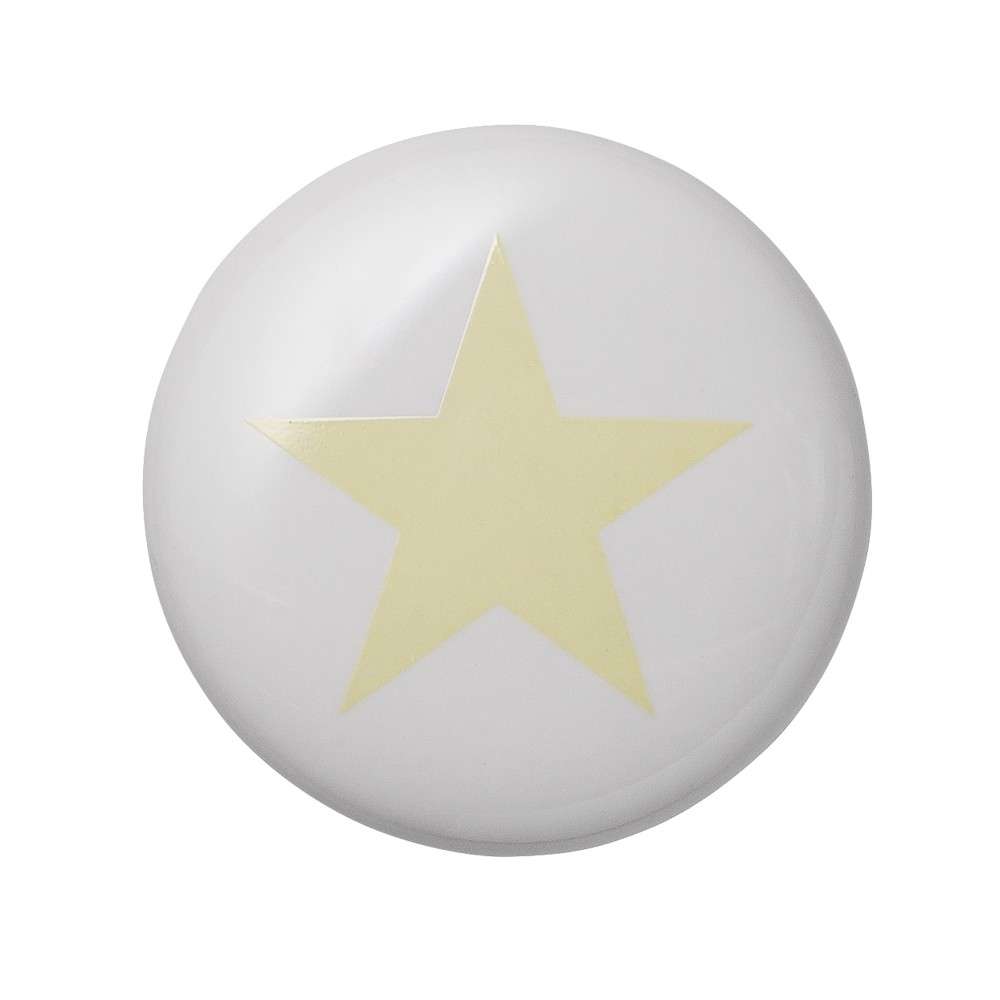 Knott, White w/Lemon star - Ø4 cm