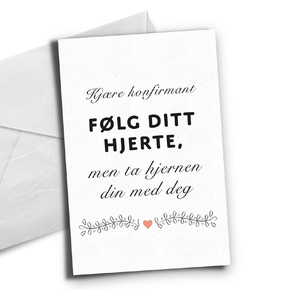 HAPPY STAR - KONFIRMASJONSKORT - Hvit 10 x 15