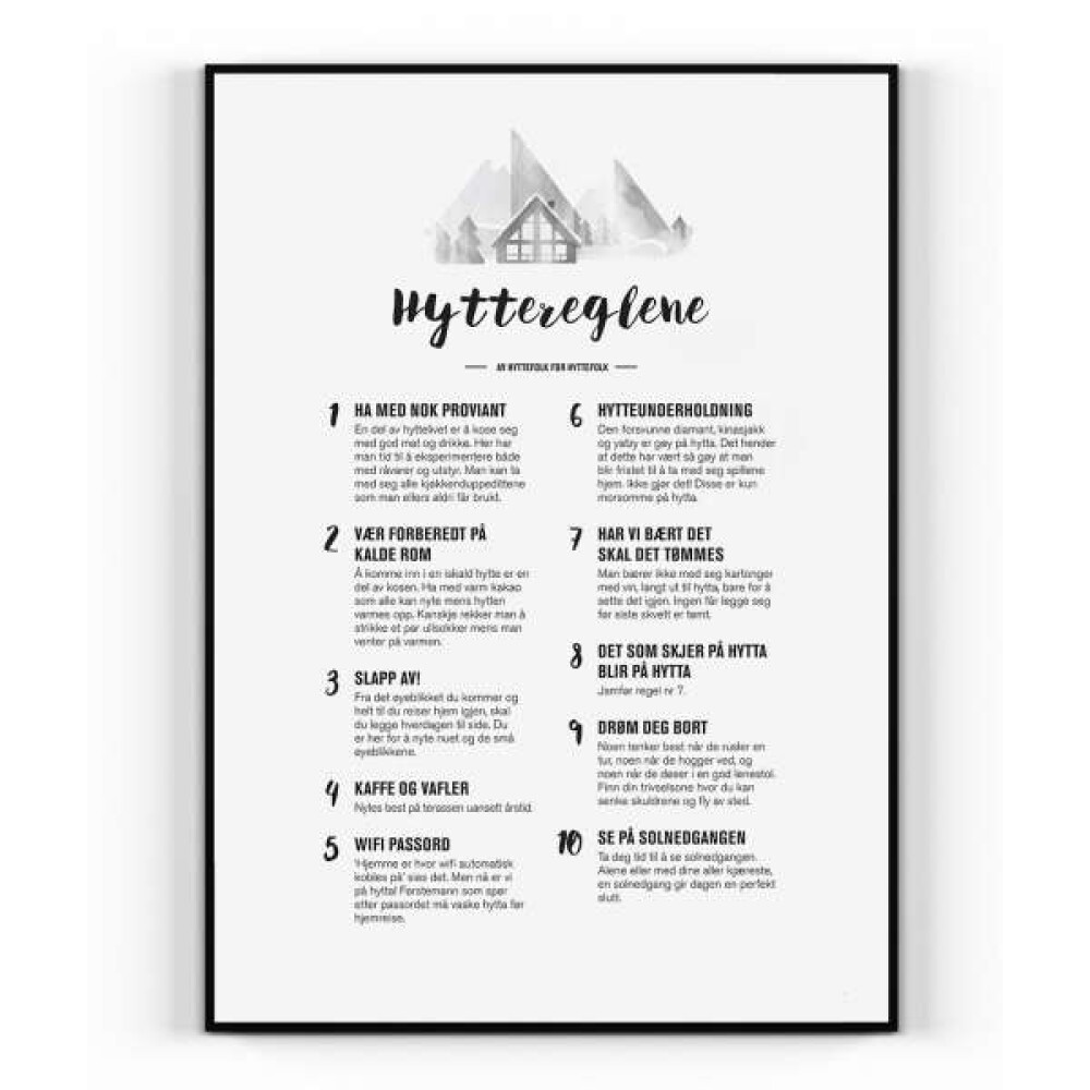 HAPPY STAR - PLAKAT - Hvit 21 x 30