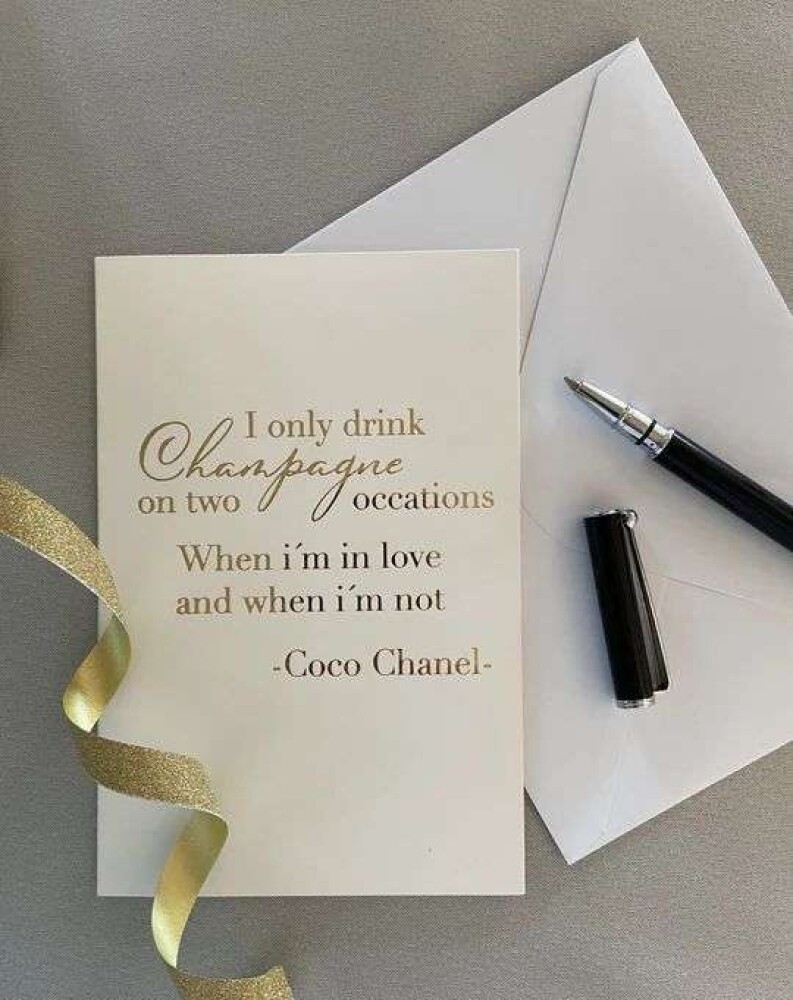 NORWAY DESIGN STUDIO - I ONLY DRINK CHAMPAGNE...