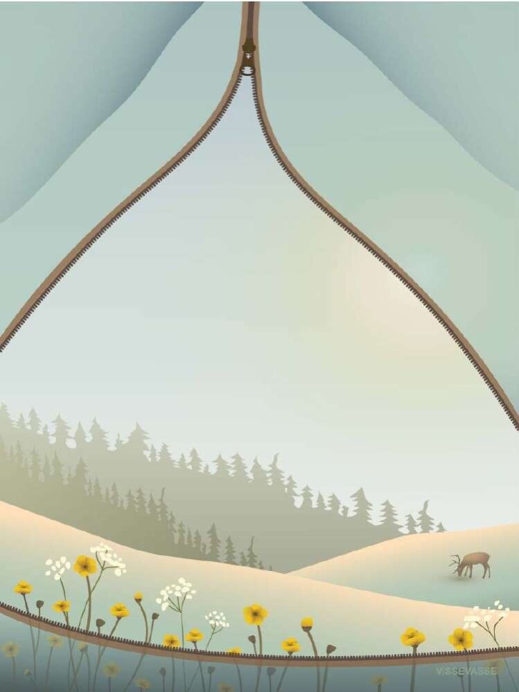 ViSSEVASSE - TENT WITH A VIEW - 50x70 cm