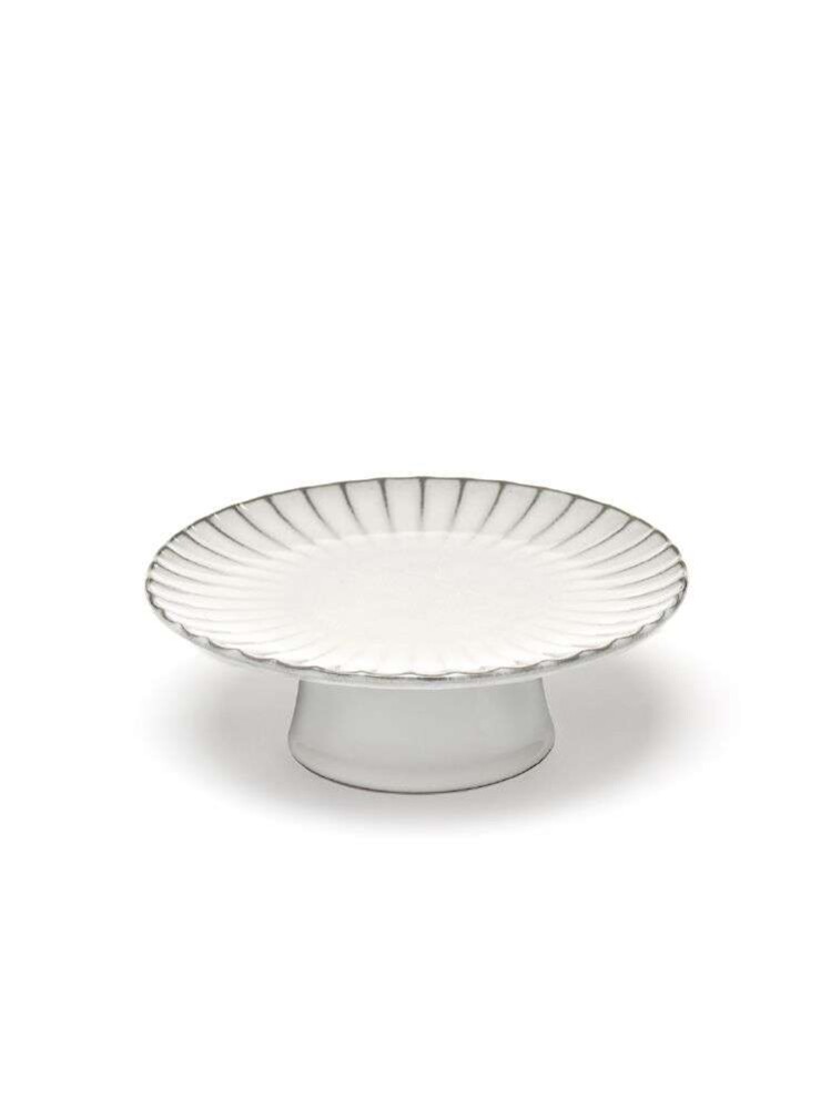 SERAX - INKU CAKE STAND MEDIUM - Hvit Ø:21 H:8