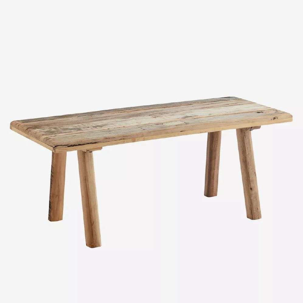 MADAM STOLTZ - BENK I TRE - Natur 100x40x40 cm