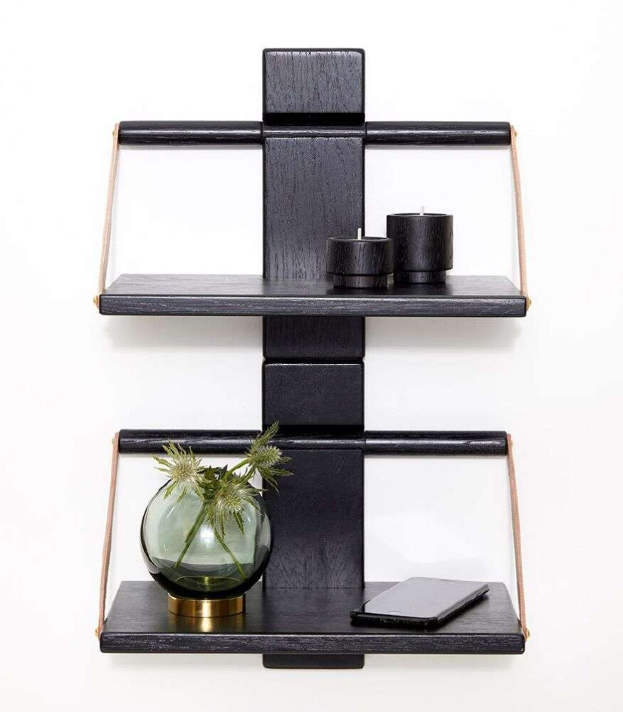 ANDERSEN - SHELF WOOD WALL - Sort eik 30x18x24
