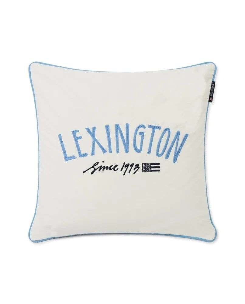 LEXINGTON - PUTETREKK - Hvit/blå 50x50 cm
