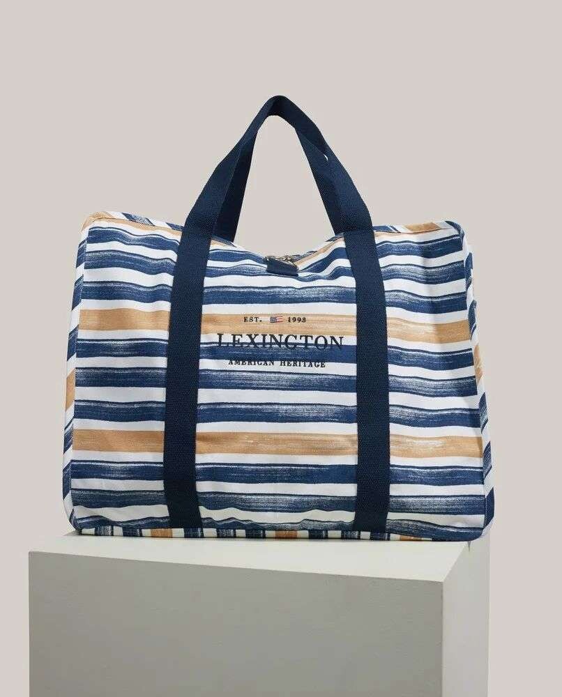 LEXINGTON - MADISON BEACH BAG - Blå stripete