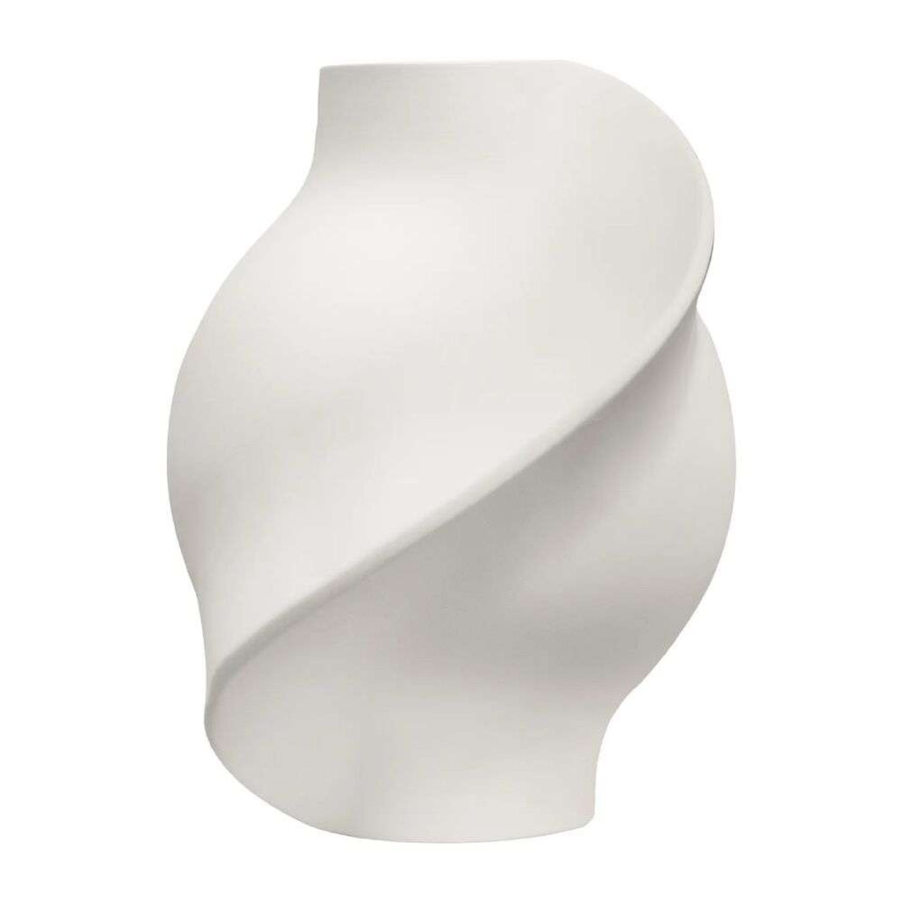 LOUISE ROE - PIROUT VASE 01 - Raw White 7x21x25