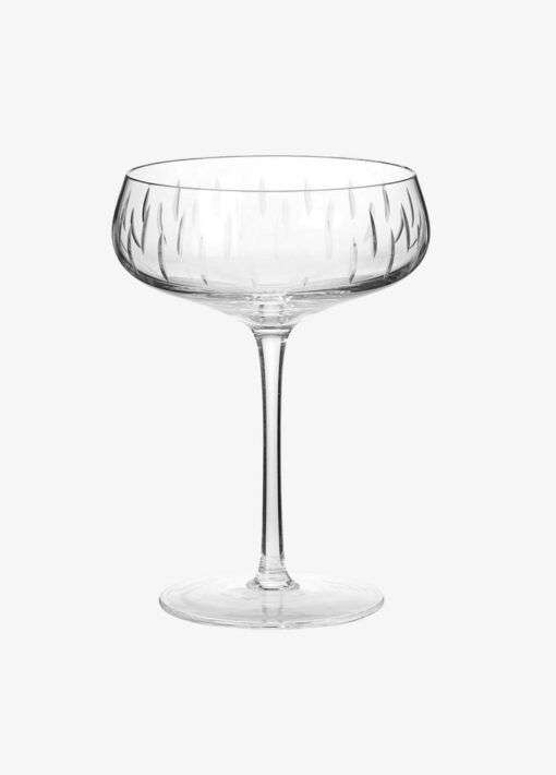 LOUISE ROE - CHAMPAGNE COUPE GLASS - Clear 15,5x11