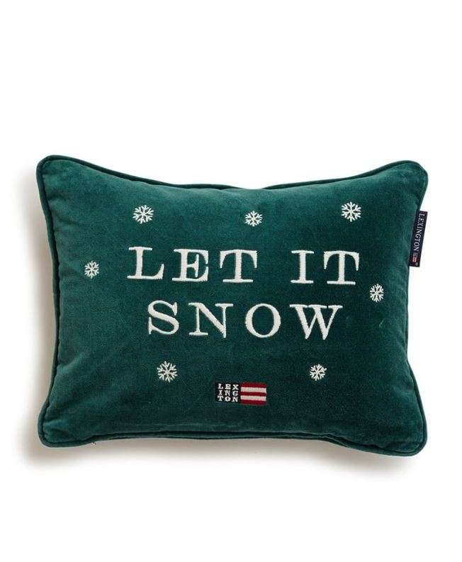 LEXINGTON - PYNTEPUTE - Grønn Let it snow 30x40 cm