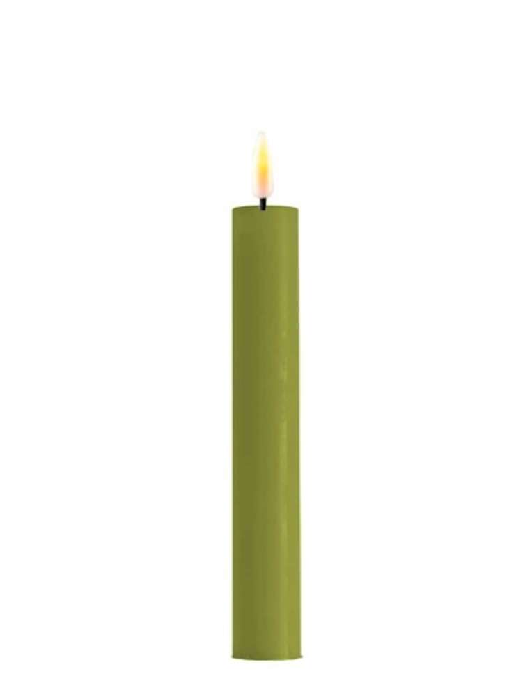 DELUXE HOMEART - KRONELYS - Grønne 2 pk 15 cm