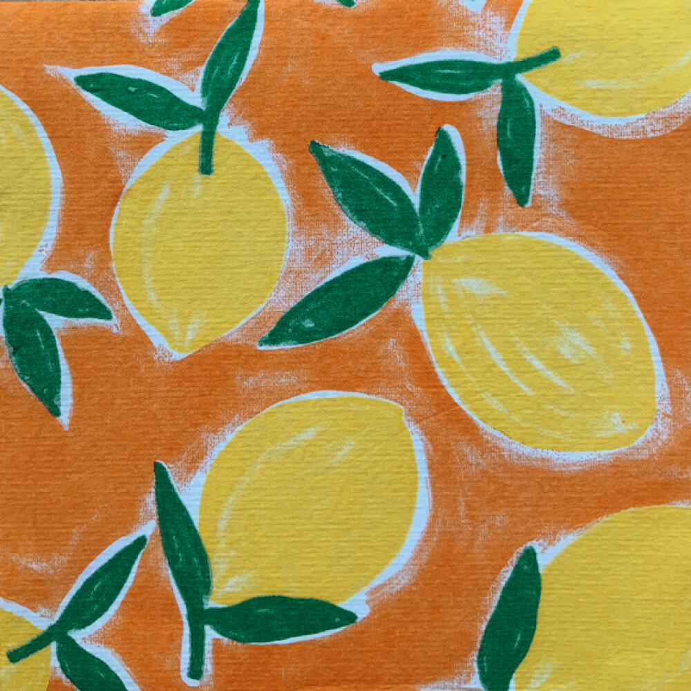 BRUKA SERVIETT PAVIOT CITRON - (40x40cm)
