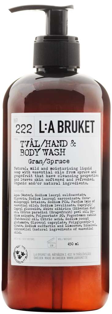 L:A BRUKET - 222 HAND & BODY WASH - Spruce 450ml