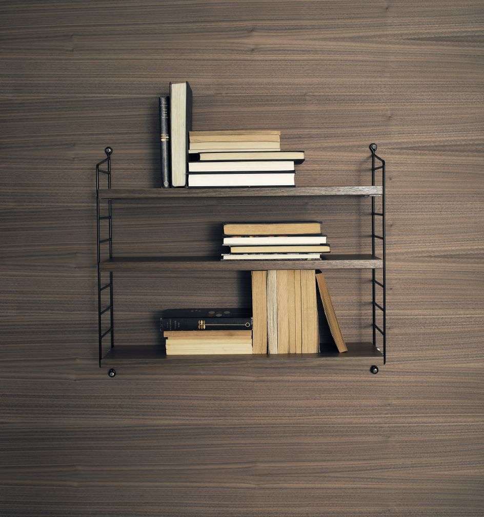 STRING - POCKET - Valnøtt/svart 60x50x15
