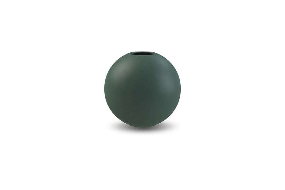 COOEE - VASE BALL - Mørk grønn 10 cm