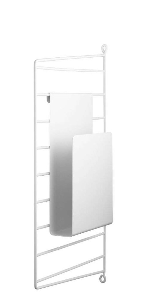 STRING - MAGASINHOLDER - Hvit 5x27x17
